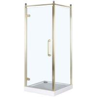 Душевой уголок Aquanet Beta Cube Classic NBB1221-1 100x100 L 184915 профиль Золото стекло Прозрачное