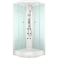 Душевая кабина Domani-Spa Delight 99 90x90 DS01D99LWCl10 с гидромассажем профиль Белый задние стенки Белые
