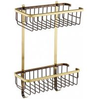Полка корзина двойная ZorG BR AZR U-3 BR Бронза