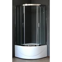 Душевой уголок Royal Bath RB-L-3001-2 90х90 без поддона профиль Хром стекло прозрачное