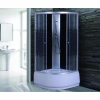 Душевая кабина Niagara NG-7508-08ВК 90х90 стекло прозрачное с узором задняя стенка Черная