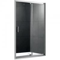 Душевая дверь в нишу Gemy Sunny Bay 130х190 профиль Хром стекло прозрачное