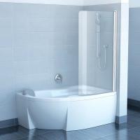 Шторка для ванны Ravak Chrome CVSK1 Rosa 160/170 L блестящая+транспарент