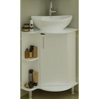 Тумба с раковиной СанТа Аврора 70 216002 угловая Белая