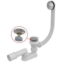 Слив-перелив Alcaplast A504CKM Click-Clack Хром Белый