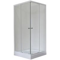 Душевой уголок Royal Bath HP 80х80 RB80HP-T с поддоном профиль Белый стекло прозрачное