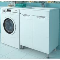 Тумба с раковиной СанТа Лидер 130 R 700261+900115 Белая