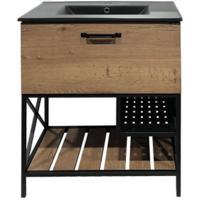 Тумба с раковиной Comforty Бредфорд 75 4149064 Дуб темный