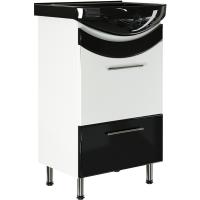 Тумба под раковину Mixline Радуга 52 522467 Белая Черная
