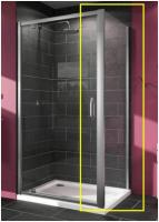 Боковая стенка Huppe Serie X1 900х1000х1900 140507.069.321 (120507.069.321) Глянцевый хром