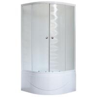 Душевой уголок Royal Bath BK 90х90 RB90BK-C с поддоном профиль Белый стекло матовое