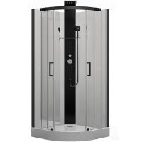 Душевая кабина Black&White Galaxy G8701 с гидромассажем профиль Черный задняя стенка Белая