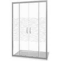 Душевая дверь в нишу Good Door Infinity WTW-TD-170-W-CH 170 профиль Хром стекло с рисунком