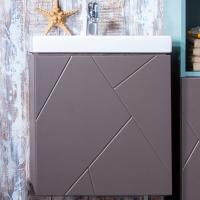 Тумба под раковину Бриклаер Кристалл 50 подвесная Ясень Анкор темный