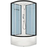 Душевая кабина Domani-Spa Delight 99 High 90x90 DS01D99HDbCl00 профиль Графит задние стенки Синие
