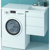Тумба с раковиной СанТа Марс 100 R 227004+900107 подвесная Белая