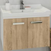 Тумба с раковиной Comforty Рига 60 4142213 подвесная Дуб сонома