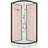 Душевая кабина Domani-Spa Delight 99 90x90 DS01D99LPcCl10 с гидромассажем профиль Графит задние стенки Розовые