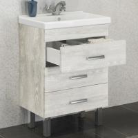 Тумба с раковиной Comforty Никосия 60Н 4142203 Дуб белый