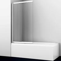 Шторка на ванну WasserKRAFT Main 80x140 41S02-80WS профиль Серебристый стекло прозрачное с покрытием WasserSchutz