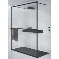 Душевая перегородка Riho Lucid GD401 100 GD310B000 профиль Черный стекло прозрачное