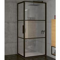 Душевой уголок Riho Grid 100x80 профиль Черный стекло прозрачное