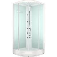 Душевая кабина Domani-Spa Delight 110 100x100 DS01D110LWCl10 с гидромассажем профиль Белый задние стенки Белые
