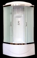 Душевая кабина Royal Bath ВК 90x90 RB90BK6-WC-CH стекло матовое задняя стенка Белая