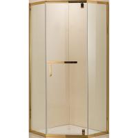 Душевой уголок Grossman Pragma PR-100D 100x100 профиль Золото стекло прозрачное