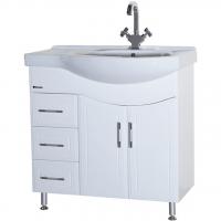 Тумба c раковиной Bellezza Коралл 85 L Белая