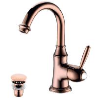Смеситель для раковины Lemark Spark LM6707RG Розовое золото