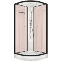 Душевая кабина Domani-Spa Delight 110 100x100 DS01D110LPcCl00 профиль Графит задние стенки Розовые
