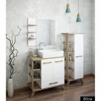 Тумба с раковиной Sanflor Ингрид 80 С000005876 Белая