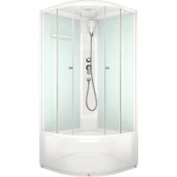 Душевая кабина Domani-Spa Delight 110 High 100x100 DS01D110HWCl00 профиль Белый задние стенки Белые