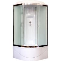 Душевая кабина Royal Bath ВК 100x100 RB100BK6-WC-CH стекло матовое задняя стенка Белая