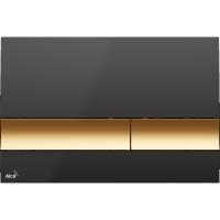Клавиша смыва Alcaplast Basic M1728-5 Черная Золотая