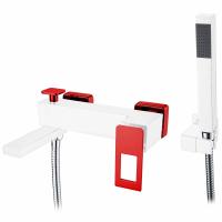 Смеситель для ванны Boheme Q 143-WR Белый Красный