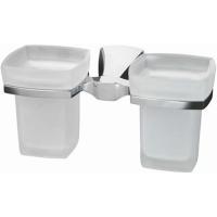 Стакан для зубных щеток WasserKRAFT Wern K-2528D двойной Хром