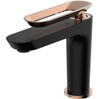 Смеситель для раковины Bien Hermes BL11009403 Черный матовый Розовое золото