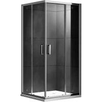 Душевой уголок Gemy Victoria 80x80 квадратный профиль Хром стекло прозрачное