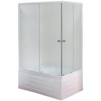 Душевой уголок Royal Bath BP 120х80 RB8120BP-C-L с поддоном профиль Белый стекло матовое