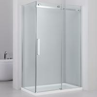 Душевой уголок Black&White Stellar Wind S208-800х1000 прямоугольный профиль Серебристый хром стекло прозрачное