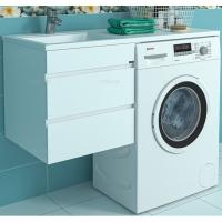 Тумба с раковиной СанТа Марс 110 L 700262+900112 подвесная Белая