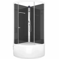 Душевая кабина Domani-Spa Simple High 90х90 DS01ES99HBCl00 профиль Белый задние стенки Черные