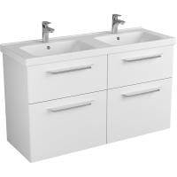 Тумба под раковину Diborg Lande 125 77.5229 подвесная Белая матовая