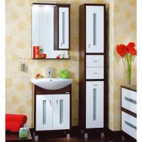 Тумба под раковину Бриклаер Бали 60 Венге Белый глянец