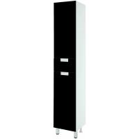Шкаф пенал Bellezza Пегас 35 L 4620404102047 с бельевой корзиной Черный