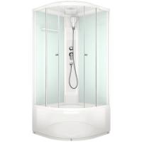 Душевая кабина Domani-Spa Delight 110 100x100 DS01D110LWCl00 профиль Белый задние стенки Белые