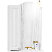 Зеркало со шкафом Бриклаер Анна 60 с подсветкой Белое L