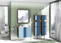 Тумба под раковину Акватон Фабиа 80 1A166601FBAB0 голубой/ясень